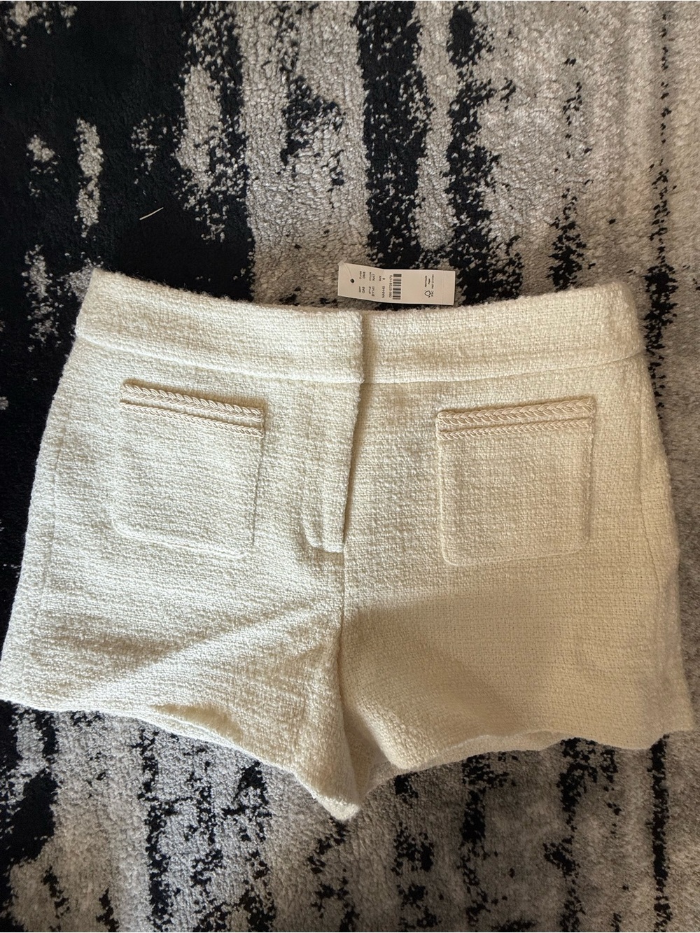 NWT J.Crew Ivory Colored Tweed Shorts Size 6